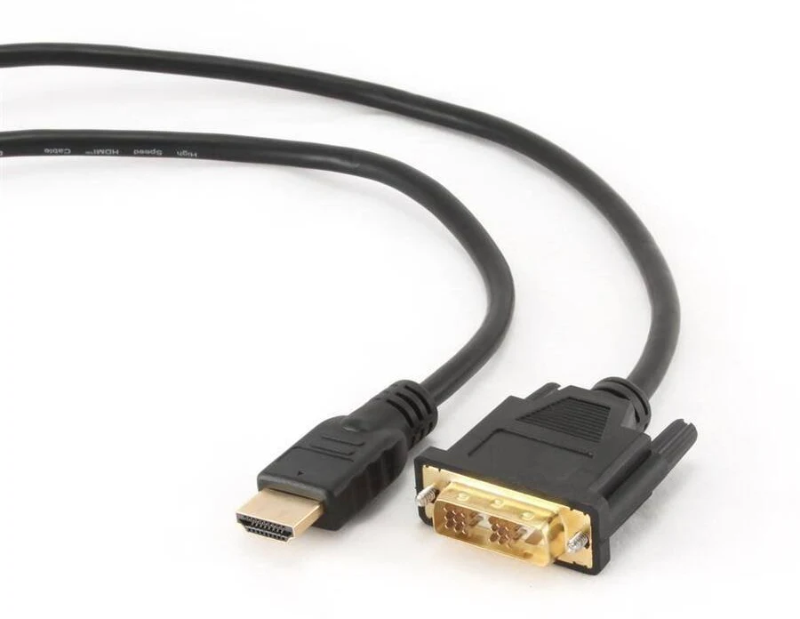 Periferice PC - Cablu video Gembird HDMI la DVI, tată-tată, conectori placați cu aur, 4.5m (CC-HDMI-DVI-15)