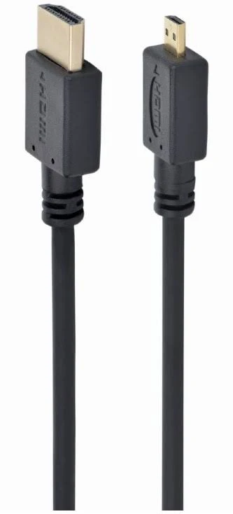 Periferice PC - Cablu video Gembird HDMI la Micro-HDMI, 3m, Conectori placați cu aur, Negru (CC-HDMID-10)