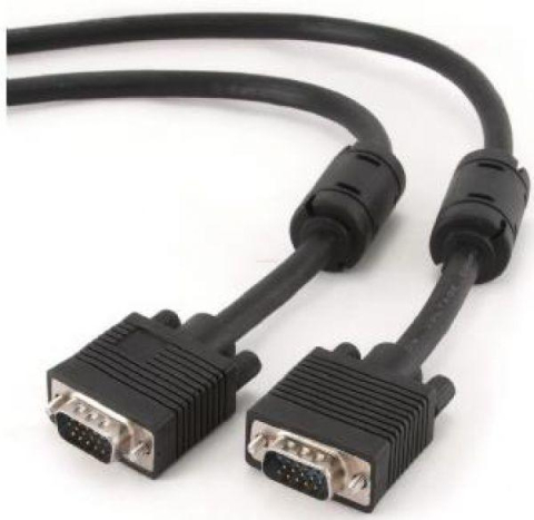 Periferice PC - Cablu video VGA Gembird CC-PPVGA-15M-B, 15m, ecranat, cu miezuri de ferită, Negru