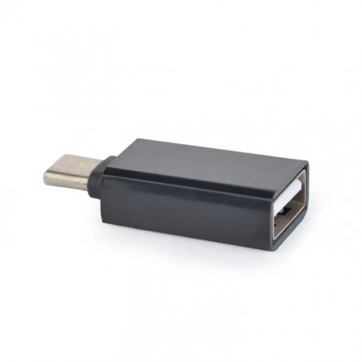Adaptoare - Adaptor Gembird USB-C (tată) la USB-A (mamă), Negru (CC-USB2-CMAF-A)
