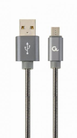 Cabluri & Adaptoare - Cablu date și încărcare Gembird CC-USB2B-AMLM-1M-BW2, Lightning, 1m, textil
