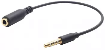 Telefoane - Adaptor audio Gembird CCA-419, Jack 3.5mm (tată) 4-pini la 2x Jack 3.5mm (mamă), Negru
