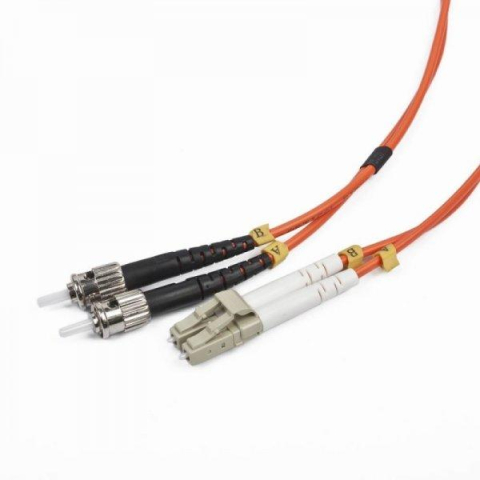 Cabluri retea - Patchcord Fibră Optică GEMBIRD, LC-ST, Duplex, OM2, 10m