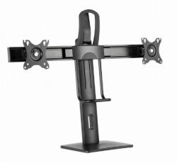 Monitoare - Suport de birou Gembird pentru două monitoare, reglabil pe înălțime (MS-D2-01), Negru