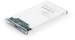 Carcase HDD externe - Rack extern HDD/SSD Gembird EE2-U3S9-6, pentru unități 2.5 inch SATA, USB 3.0, Transparent