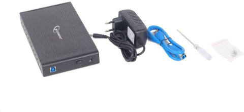 Carcasa externa HDD Gembird EE3-U3S-3 3.5 inch SATA USB 3.0 aluminiu negru [2]