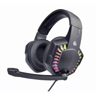 TV - Căști de gaming Gembird GHS-06 cu iluminare LED, Negru