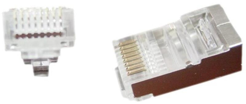 Conectori & mufe retea - Set 100 Mufe modulare Gembird LC-PTF-01/100 Universal Pass-Through FTP 8P8C