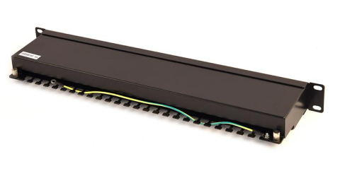 Patch Panel 19" GEMBIRD, 24 Porturi, 1U, Cat. 6, cu management cabluri, Negru [2]