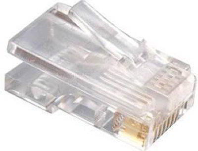 Conectori & mufe retea - Mufe RJ45 GEMBIRD PLUG3UP6/50 pentru cabluri solide (Cat. 6), Set 50 buc.