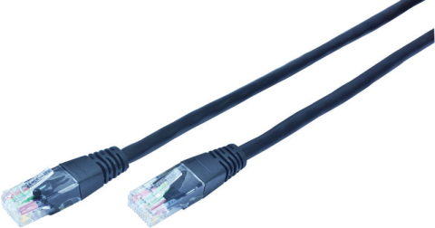Cabluri retea - Cablu de retea patchcord GEMBIRD UTP Cat. 5e, 0.5m, Negru (PP12-0.5M/BK)