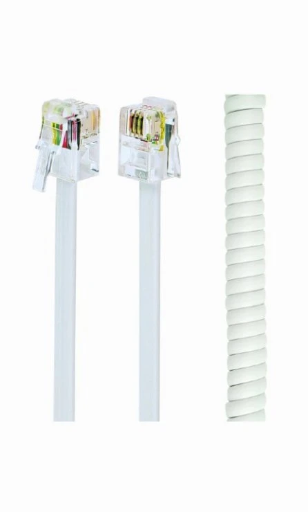 Telecom & Wearables - Cablu spiralat pentru receptor telefonic Gembird, RJ10 (4P4C), 2m, Negru (TC4P4CS-2M)