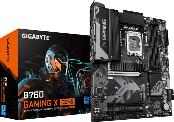 Placi de baza - Placa de baza GIGABYTE B760 GAMING X GEN5, Socket LGA1700, 4 x DDR5, 4 x SATA, 3 x M.2 (B760 GAMING X GEN5) - GIGABYTE