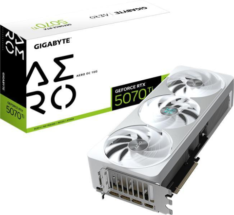 Placi video - Placa video Gigabyte GeForce RTX 5070 Ti AERO OC 16GB GDDR7 (GV-N507TAERO OC-16GD) - GIGABYTE