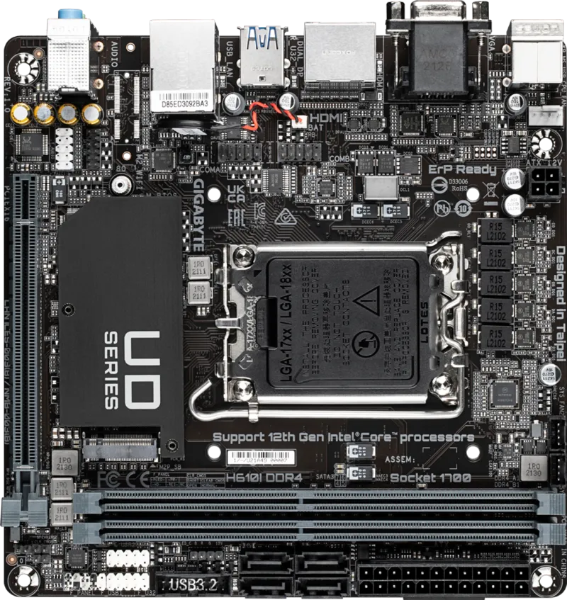 Placa de baza GIGABYTE H610I DDR4 LGA 1700 ITX (H610I DDR4) - GIGABYTE [1]