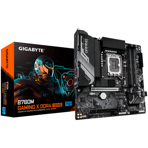 GIGABYTE Mainboard Desktop B760M GAMING X DDR4 GEN5 (LGA1700, 4xDDR4, 1xDP, 1xHDMI, 2.5GLAN, 1x PCIe x16 5.0, 2 x PCIe x16 PCIe 3.0 x4, 2xM.2, 4xSATAIII) mATX [0]