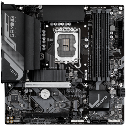 GIGABYTE Mainboard Desktop B760M GAMING X DDR4 GEN5 (LGA1700, 4xDDR4, 1xDP, 1xHDMI, 2.5GLAN, 1x PCIe x16 5.0, 2 x PCIe x16 PCIe 3.0 x4, 2xM.2, 4xSATAIII) mATX [1]