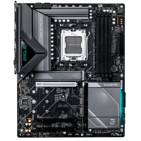 Placi de baza - GIGABYTE Mainboard Desktop X870E EAGLE X3D WIFI7 (AM5,4 x DDR5, 2 x USB4 TypeC, 1xHDMI, 5GLAN, 1 x PCIe x16, 4 x M.2,4xSATA6, Wi-Fi 7, BT5.4) ATX