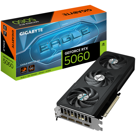 Cabluri & Adaptoare Audio-Video - GIGABYTE Video Card NVidia GeForce RTX 5060 EAGLE MAX OC 8G, 8GB GDDR7, PCI-E 5.0, 3xDP, 1xHDMI
