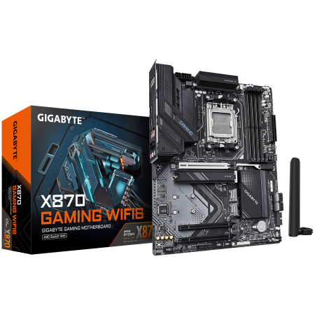 Placi de baza - GIGAYBTE Mainboard Desktop X870 GAMING WF6 (AM5,4xDDR5,2xUSB4-C supports DP,1xHDMI,2.5GLAN, WiFi6,BT5.3,1xPCI-E x16 5.0/4.0,2xPCI-E x16 3.0,3xM.2, 4xSATAIII,2xUSB4-C,1xUSB3.2 Gen2 Type-A,1xUSB3.2 Gen1