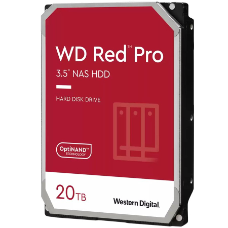 Hard disk uri - HDD NAS WD Red Pro 20TB CMR, 3.5'', 512MB, 7200 RPM, SATA, TBW: 550