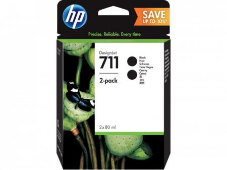Cartuse & Tonere - HP 711 80ml Black Ink Crtg 2-Pack P2V31A