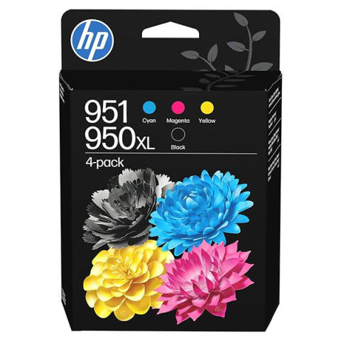 Cartuse inkjet si cerneala - Pachet 4 cartuse de cerneala originale HP 950XL Negru si 951 Cyan/Magenta/Galben (C3WK1AE#LS2) - HP INC.