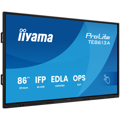IIYAMA LFD ProLite TE8613A-B2AG 86" Google EDLA Certified IFP Interactive display 500cd 1200:1 8ms PureTouch-IR iiWare 21E (Android 14 OS, Android 16 summer 2026) [2]
