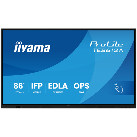 Monitoare\ Televizoare - IIYAMA LFD ProLite TE8613A-B2AG 86" Google EDLA Certified IFP Interactive display 500cd 1200:1 8ms PureTouch-IR iiWare 21E (Android 14 OS, Android 16 summer 2026)