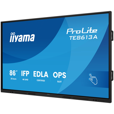 IIYAMA LFD ProLite TE8613A-B2AG 86" Google EDLA Certified IFP Interactive display 500cd 1200:1 8ms PureTouch-IR iiWare 21E (Android 14 OS, Android 16 summer 2026) [1]