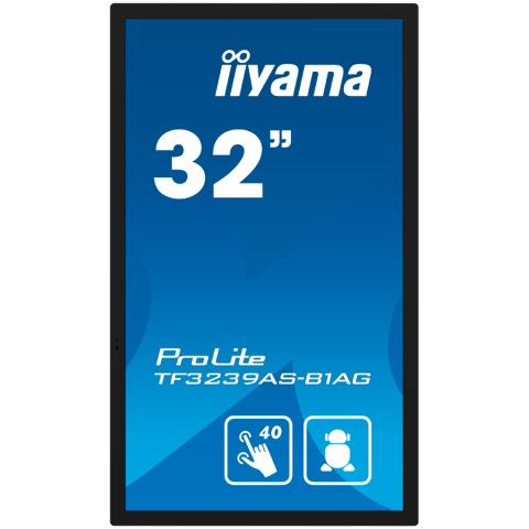 IIYAMA LFD TF3239AS-B1AG 32" 12pt Open Frame PCAP interactive large format display 500 cd/m² 8ms projective capacitive 12 points touch through-glass, temperature sensor with fan control [1]
