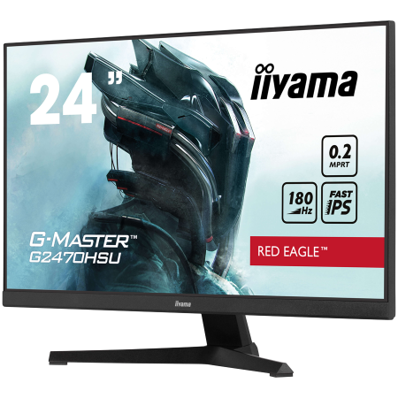 IIYAMA Monitor LED G2470HSU-B6 Fast IPS 1920 x 1080 @180Hz 0.2ms 300 cd/m² 1000:1 HDCP HDMI DP 4xUSB Hub 3.2 tilt [2]