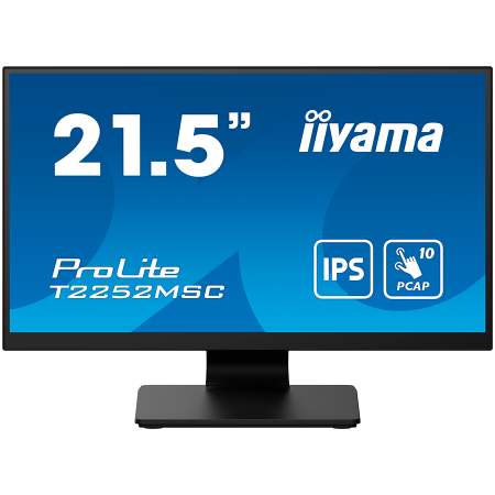 Monitoare\ Televizoare - IIYAMA Monitor LED T2252MSC-B2 21.5" IPS TOUCH Capacitive 1920 x 1080, 250 cd/m², 1000:1, 5ms, Touch points 10, Touch method stylus, finger, glove, Touch interface USB, HDMI x1, DisplayPort x1, Speake