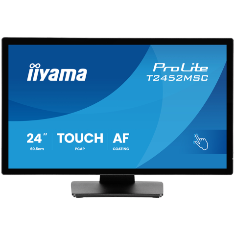 Monitoare\ Televizoare - IIYAMA Monitor LED T2452MSC-B2 24" DeepContrast PCAP+ 10pt touchscreen 1920x1080 120Hz 400cd 5ms HDMI DP landscape, face-up tilt