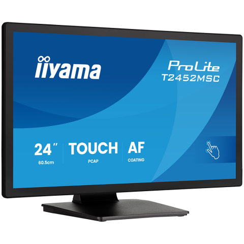 IIYAMA Monitor LED T2452MSC-B2 24" DeepContrast PCAP+ 10pt touchscreen 1920x1080 120Hz 400cd 5ms HDMI DP landscape, face-up tilt [2]