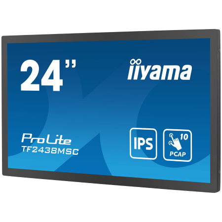 IIYAMA Monitor LED TF2438MSC-B1 TOUCH 23.8” 10pt Optical Bonded PCAP Open Frame 1920 x 1080 600cd 1000:1 5ms bonded PCAP HDMI DP USB landscape, portrait, face-up [2]