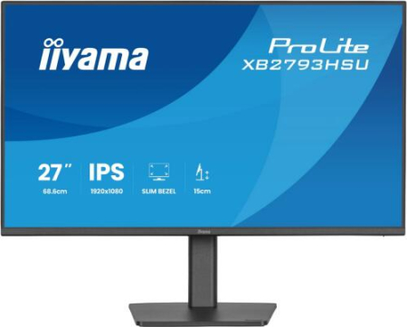 Monitoare wip - IIYAMA Monitor LED XB2793HSU-B1 27" IPS 1920x1080 120Hz, 16:9. 350cd, 1500:1, 1ms, HDMI, DP, USB HUB, Full Ergo, Pro