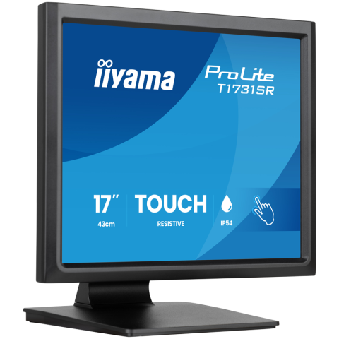 IIYAMA Monitor ProLite T1731SR-B2S 17" touchscreen TN 1280x1024 5:4 5ms serial resistive anti-glare treatment IP54 (front) [1]