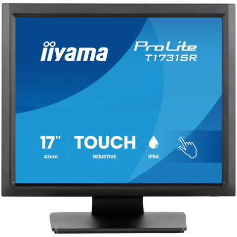 Monitoare\ Televizoare - IIYAMA Monitor ProLite T1731SR-B2S 17" touchscreen TN 1280x1024 5:4 5ms serial resistive anti-glare treatment IP54 (front)