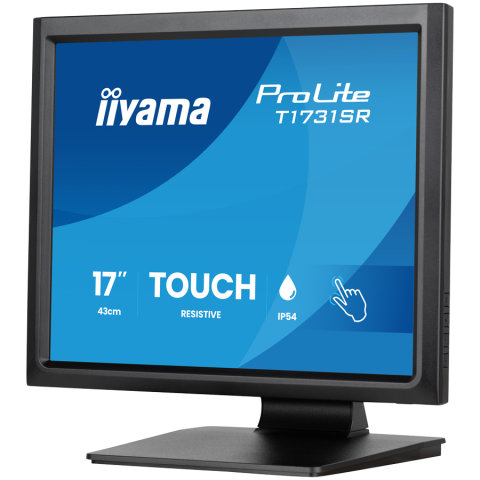 IIYAMA Monitor ProLite T1731SR-B2S 17" touchscreen TN 1280x1024 5:4 5ms serial resistive anti-glare treatment IP54 (front) [2]