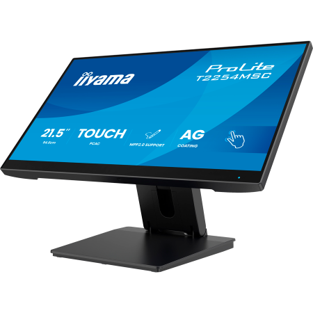 Iiyama ProLite T2254MSC-B2AG - LED monitor 22 inch 21.5 inch viewable touchscreen 1920 x 1080 Full HD 1080p 100 Hz IPS 300 cd m2 1300 1 4 ms HDMI DisplayPort speakers matte black T2254MSC-B2AG [1]
