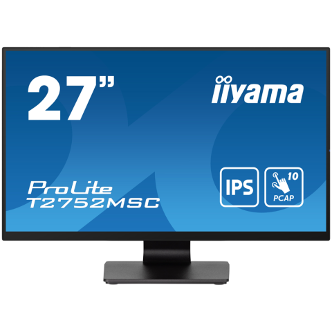 Monitoare\ Televizoare - Iiyama ProLite T2752MSC-B1 - LED monitor27" touchscreen 1920 x 1080 Full HD (1080p) @ 60 Hz IPS 400 cd/m² 1000:1 5 ms HDMI DisplayPort speakers black matte