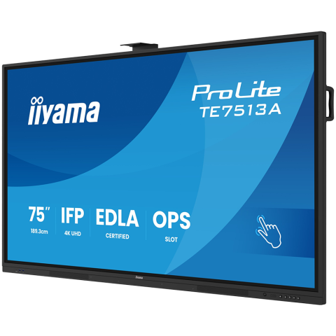 Iiyama Prolite TE7513A-B2AG 75''UHD VA 3840x2160 400cd 1200:1 8ms Android 1, 8/128GB, 40-Points, VGA, HDMI 2x HDMI-out 2x USB-C, Audio mini-jack and Optical Out (S/PDIF), USB Touch Interface, Landscap [2]