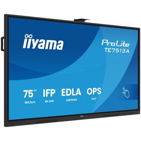 Iiyama Prolite TE7513A-B2AG 75''UHD VA 3840x2160 400cd 1200:1 8ms Android 1, 8/128GB, 40-Points, VGA, HDMI 2x HDMI-out 2x USB-C, Audio mini-jack and Optical Out (S/PDIF), USB Touch Interface, Landscap [4]