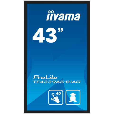 IIYAMA Prolite TF4339AS-B1AG Business Monitor - 108 cm (42.5"), 4K UHD (3840x2160), IPS LED, 60Hz, 8ms, 500 cd/m² [1]