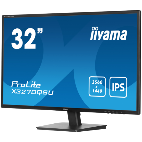 IIYAMA Prolite X3270QSU-B1 Business Monitor - 80 cm (31.5''), WQHD (2560x1440), IPS LED, 100Hz, 3ms, 250 cd/m², matte / black [2]