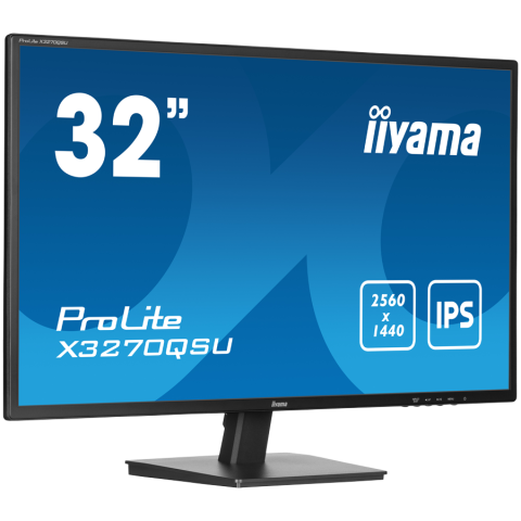 IIYAMA Prolite X3270QSU-B1 Business Monitor - 80 cm (31.5''), WQHD (2560x1440), IPS LED, 100Hz, 3ms, 250 cd/m², matte / black [1]