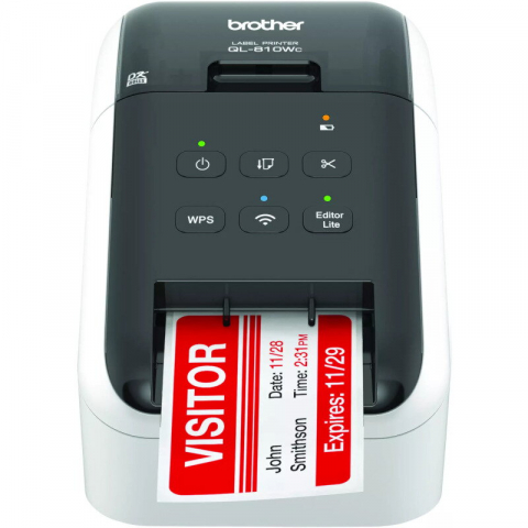 Imprimante & Multifunctionale & Plottere & Scannere - Imprimanta de etichete BROTHER QL-810W - 62mm, termica, USB WIFI, Alb Negru