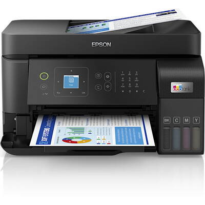 Plottere - Multifunctionala Epson EcoTank L5590, InkJet CISS, Color, Format A4, Retea, Wi-Fi, Fax