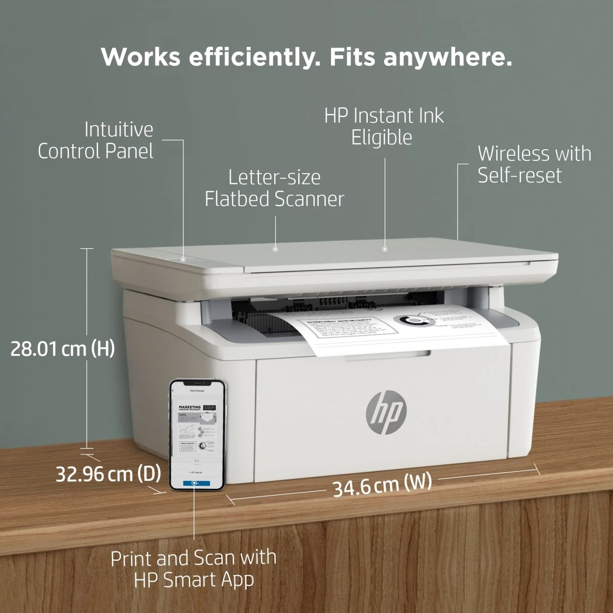 HP LaserJet MFP M140w Imprimanta multifunctionala 7MD72F [4]